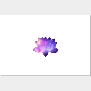 Galaxy Lotus Flower Posters and Art